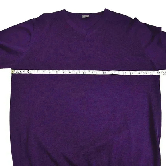Ping Merino Wool Sweater Purple V-Neck Long Sleeve Size  Large - Picture 9 of 10